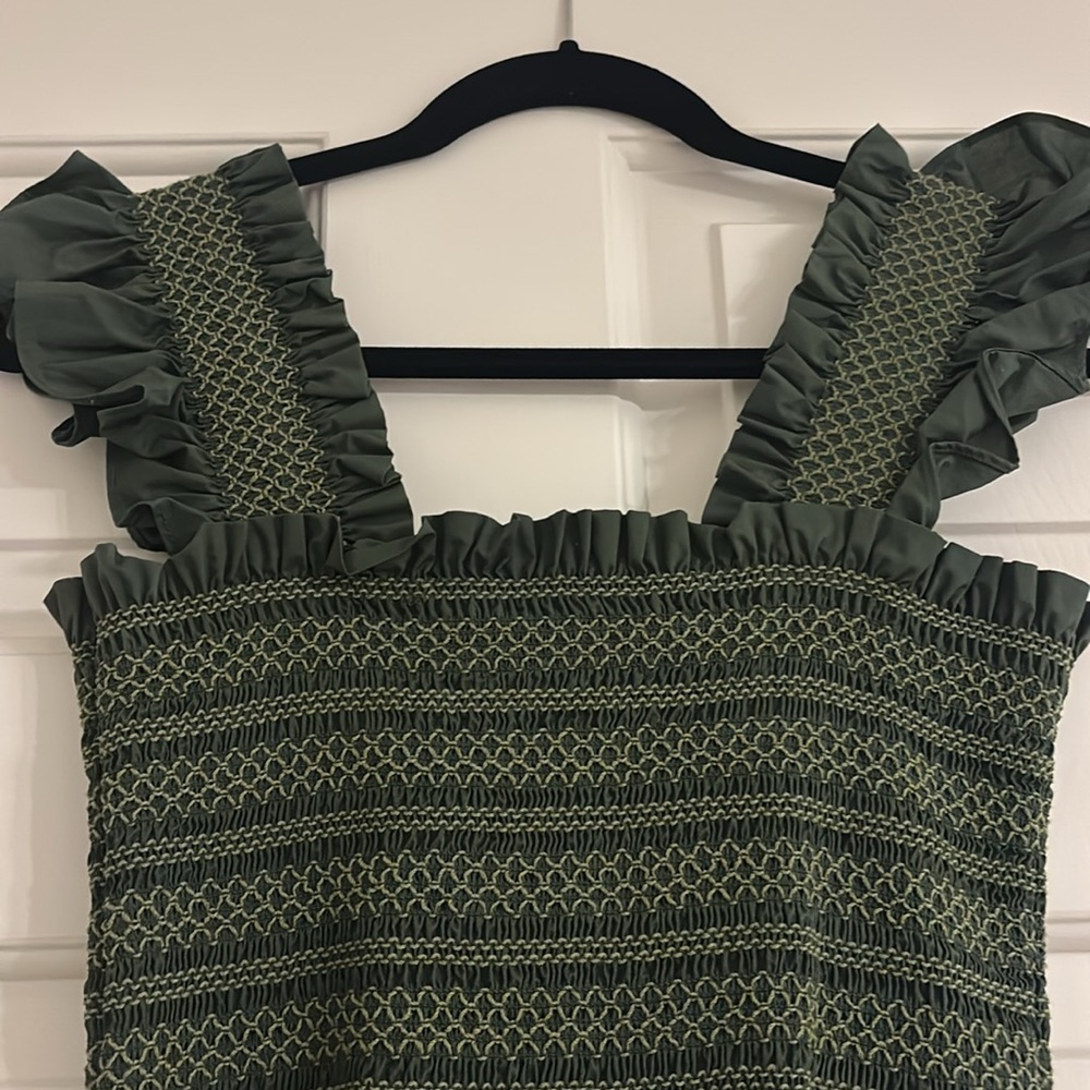Hill House Home The Ellie Nap Dress - Leaf Green Cotton - Picture 3 of 4